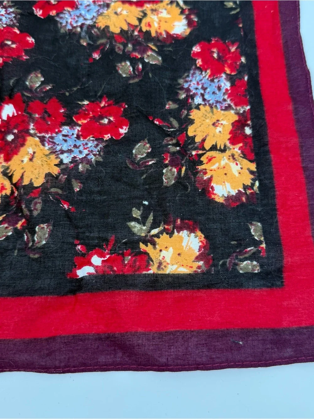 Unbranded Floral Cotton Bandana Scarf Square Accessory Colorful